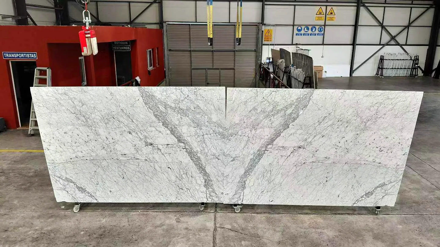 Carrara Marble: real slab in our warehouse