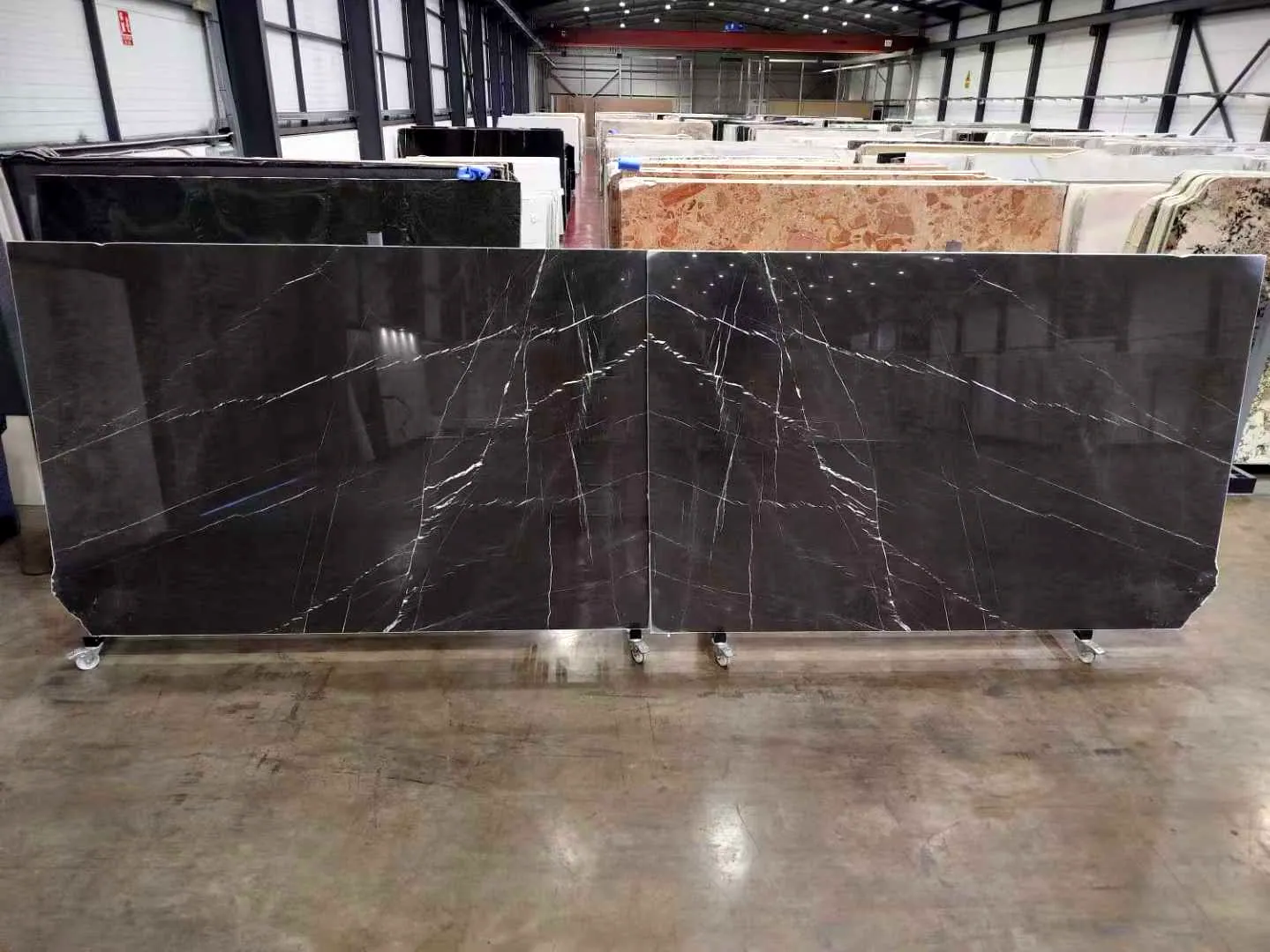Pietra Grey Marble: real slab in our warehouse