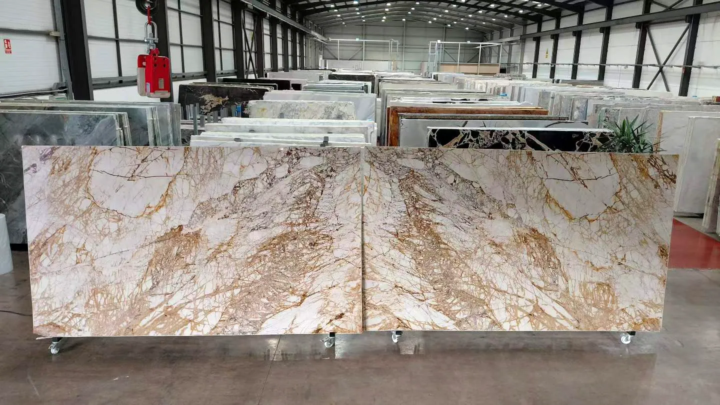 Roma Imperial Quartzite: real slab in our warehouse